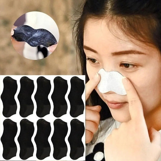 Lote de 5 pegatinas para eliminar puntos negros, parches nasales para limpieza profunda, reducción de poros, tratamiento para el acné, tiras para mascarilla de puntos negros, cuidado de la piel.