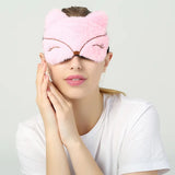 Antifaz de peluche suave para dormir, bonito antifaz con forma de ojo de gato, antifaz para dormir saludable 