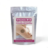 Vitamin B12-5000mcg (High Strength) Plus Additional Vitamins - Transdermal Patches. Patches Made in USA. 8 Weeks Supply.
