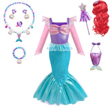 Children's Mermaid Cosplay Costume Girls' Role Play Costume Carnival Halloween Birthday Party Costume Summer Princess Dress