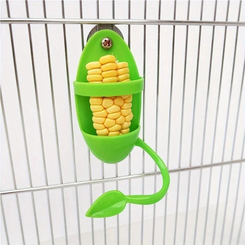 1Pc Bird Cuttlebone Holder Bird Cage Feeding Holder Vegetable Fruits Cuttlebone Holder for Parrot Parakeet Bird Feeder