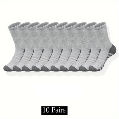 10/20/30 Pairs Men's Classic Crew Socks Unisex Sports Socks for Men Running Basketball Anti-slip Outdoor Breathable Man Socks