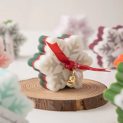 New Christmas Snowflake Aromatherapy Candle Hand-Made Romantic Atmosphere Creative Home Desktop Decorations With Gifts Ornaments