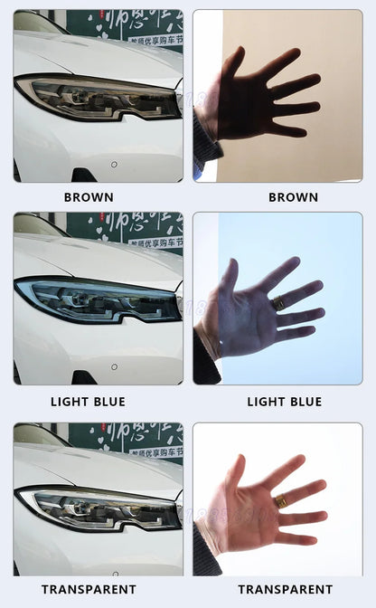 Car Headlight & Taillight & Fog Light Lamp wrap Film Smoke Black TPH PU PPF Protective Film For Car Styling Motorcycle Decorate