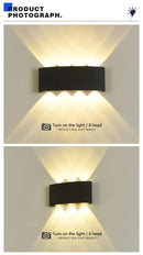 Modern LED Wall Lights Indoor and Outdoor Waterproof Wall Lights Living Room Corridors Courtyard Gardens Outdoor Wall Lights