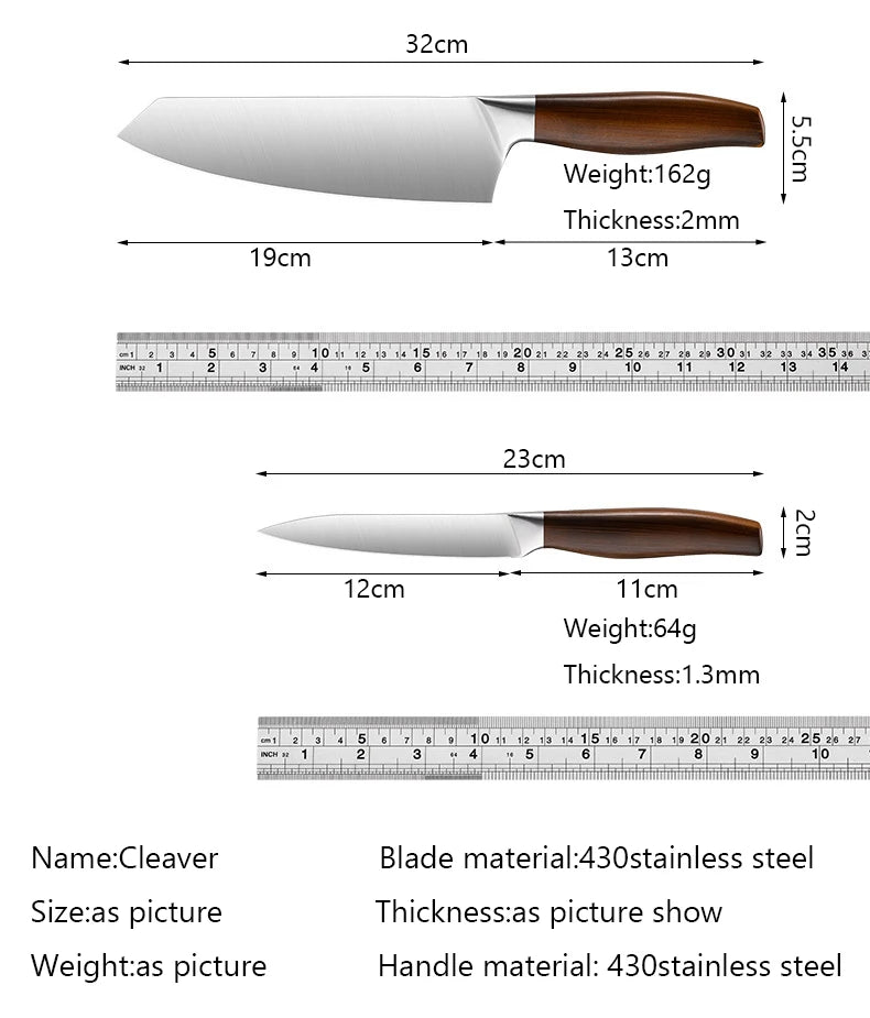 Kitchen Knife Stainless Steel Slicing Cleaver Japanese Chef Fish Cutting Vegetables Meat Cooking Knives Set Tools Kitchen Knives