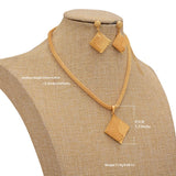 Jewelry Set For Women  Gold Plated With Necklace Pendant Nigerian Wedding Jewelry