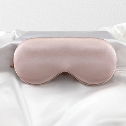 Máscara de dormir de satén de seda, cómoda máscara para dormir, visera para los ojos, parche para los ojos agrandados, para mujeres y hombres, para la salud del sueño.