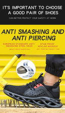 Men Safety Footwear Indestructible Shoes Sneakers Steel Toe Protective Boots Anti-smash Anti-puncture Work Safety Anti-slip Shoe