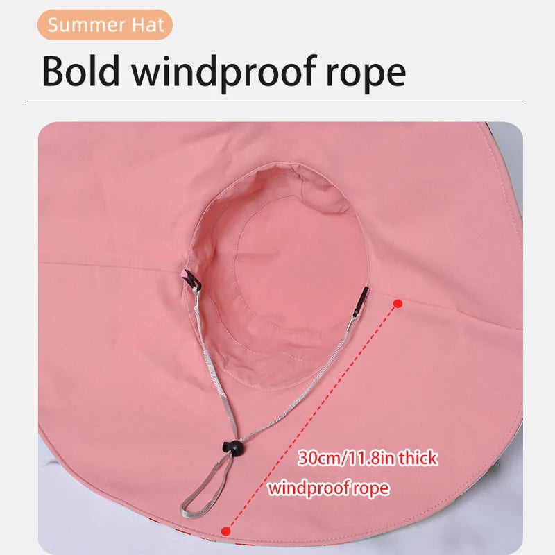 Xinbaoguan 100% Cotton European and American Cross-Border Women's New Double-Sided Fisherman Hat Summer Enlarged Brim Sun Hat
