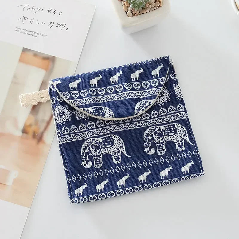 Women Cosmetic Organizer Sanitary Napkin Storage Bag Girls Ladies Cute Coin Card Makeup Storage Pouch Small Cosmetic Bags