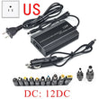 Cargador universal para coche, adaptador de corriente CA/CC, USB, para portátil, ajustable, 120 W, 220 V, 110 V a 12 V, 15 V, 16 V, 18 V, 19 V, 20 V, 22 V y 24 V 