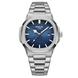 NIBOSI Brand Mens Watches Quartz Movement Watch Luxury Stainless Steel Calendar Waterproof Sport Simple Wristwatches for Man