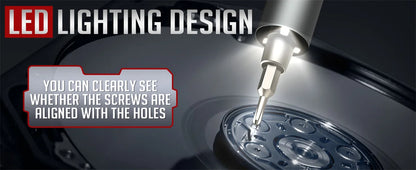 Juego de destornilladores eléctricos de precisión 75 en 1 con 71 puntas magnéticas Phillips/Torx y 3 luces LED, herramienta multifuncional de reparación eléctrica.