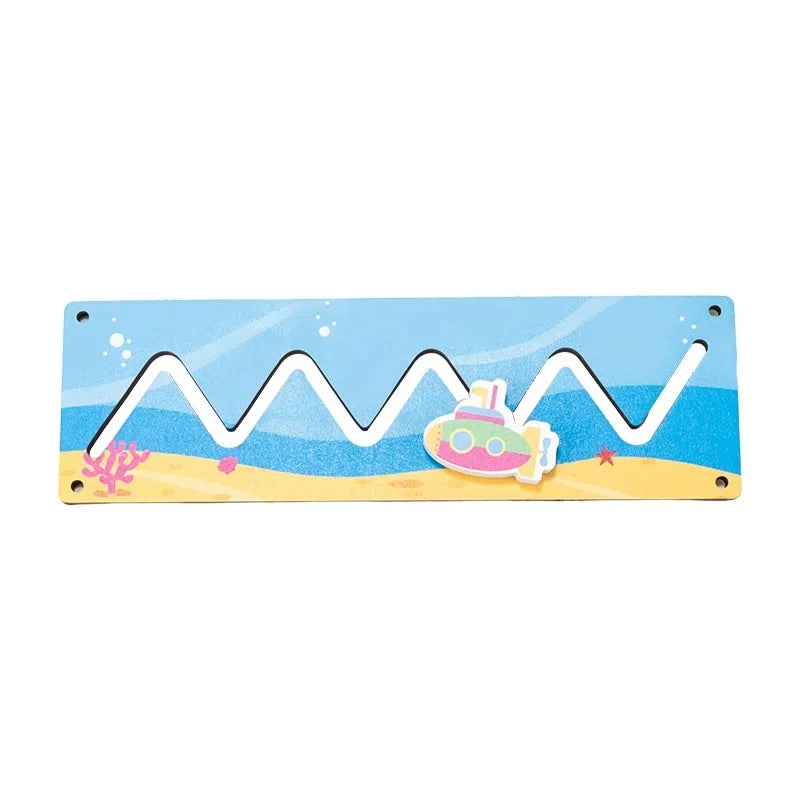 DIY Montessori  Busy Board Material Accessories Rainbow Card Water Pipe Aid Early Education Learning Skill Toy Wooden Toys Gifts