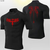 Camisetas deportivas de cuello alto para hombre, de secado rápido, para fitness, running, de manga corta, de compresión, informales, para ciclismo al aire libre, transpirables. 