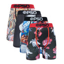 4Pcs Sexy Men Underwear Boxer Shorts Print Boxershorts Panty Cueca Male Panties Lingerie Fashion Underpants man
