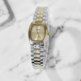 Relógio feminino Casio LTP 1169 bicolor quartzo a prova de agua 30m