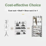 Multi-layer Shoe Rack Household Integrated Coat and Hat Rack Simple Multifunctional Shoe Cabinet for Entryway