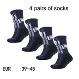 4 pairs of new TC mid tube glued football socks for sports training and competition, non slip and breathable socks