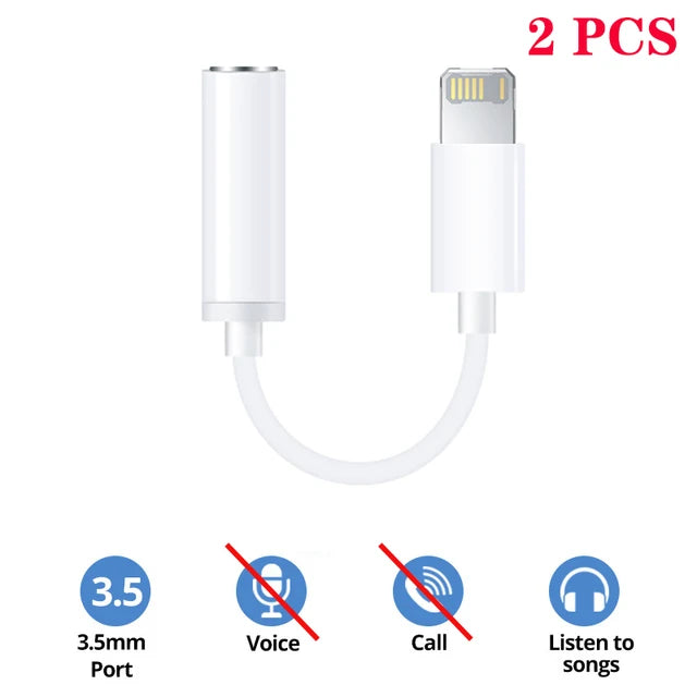 Audio to Lighting Adapter, Audio Cable for iPhone 11, 12, 13, 14 Pro Max, 12Mini, SE 2020, XS, XR, X, 8, 7 Plus, IOS, 3.5mm jack 
