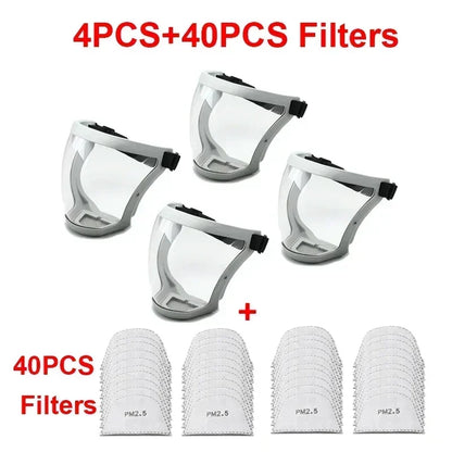 Protector facial transparente, mascarilla de protección laboral, pantalla protectora, accesorios de cocina, aparatos electrónicos 