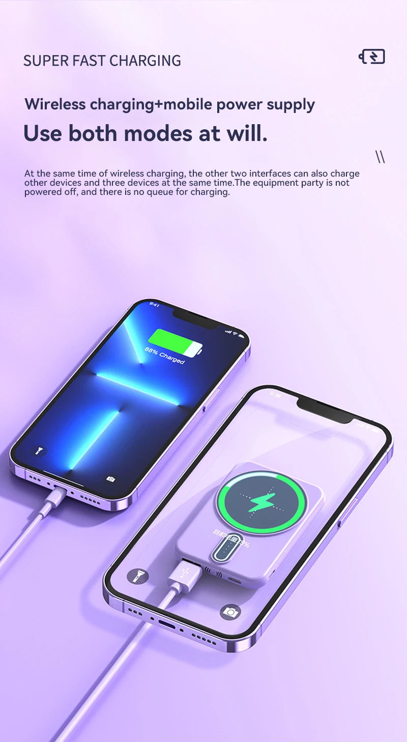 OnePlus 30000mAh Magnetic Wireless Power Bank 22.5W PD Super Fast Charging Portable Battery Charger For IPhone Huawei Samsung