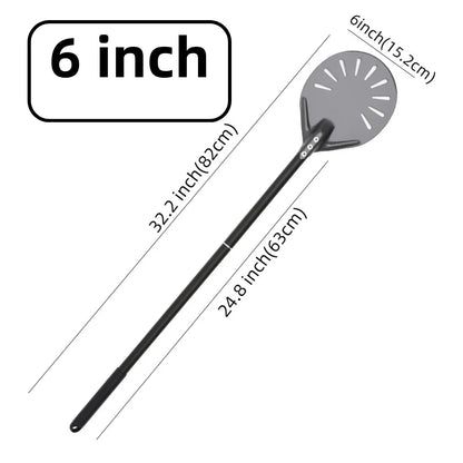 6&12 13 14  Inch Pizza Perforated Shovel Paddle Pizza Oven Turning Peel Hard  Anodized Pizza  Baking Kitchen Tool Spatula