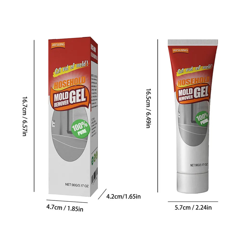 Gel removedor de moho químico de 90 g para paredes, limpiador ecológico para duchas, cocinas, fregaderos, paredes y azulejos.