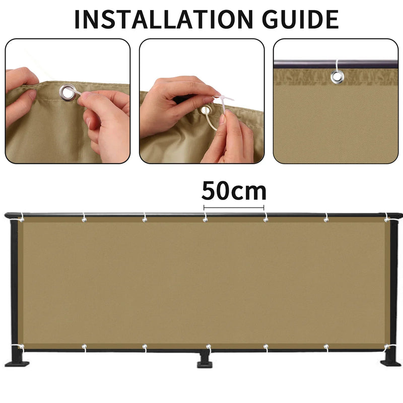 Waterproof Privacy Fence Screen Fence Covering Privacy with Grommets UV Protection Fencing Shade Cover for Outdoor Yard Backyard