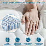 Comanlai Spring Mattress 90x200cm/140x200cm/160x200cm 25cm Height 7 Zones Cold Foam Mattress Microfiber Cover H3 Hardness