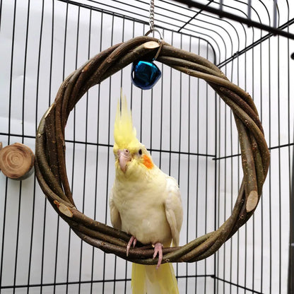 Solid Wood Parrot Stand Training Bird Stand Parrot Toys Desktop Training Stand Pole Interactive Playground Small Pet supplies