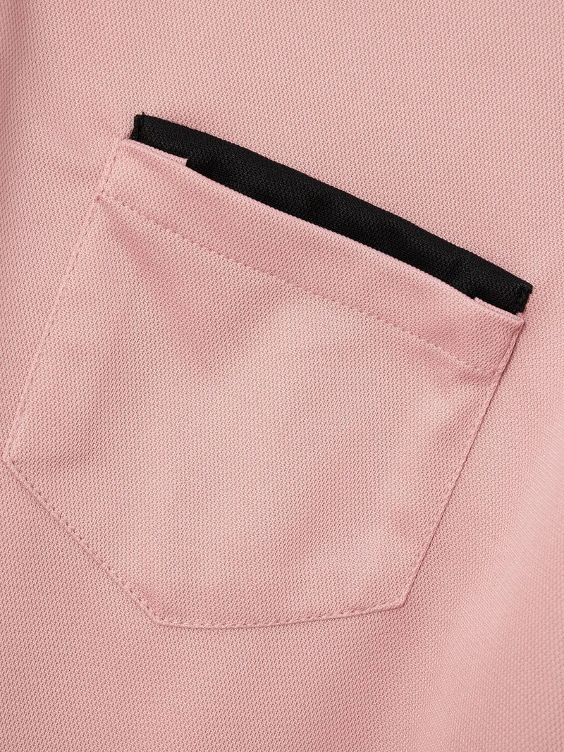 Men's Zipper Short-Sleeved Striped Polo Shirt Spring And Summer Fashion Casual Tops Street Outdoor Sports Wear Men's Clothing