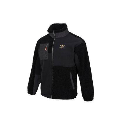 Chaqueta deportiva Adidas Originals Clover 2024 PF SHERPA M para hombre, color negro, HY7285