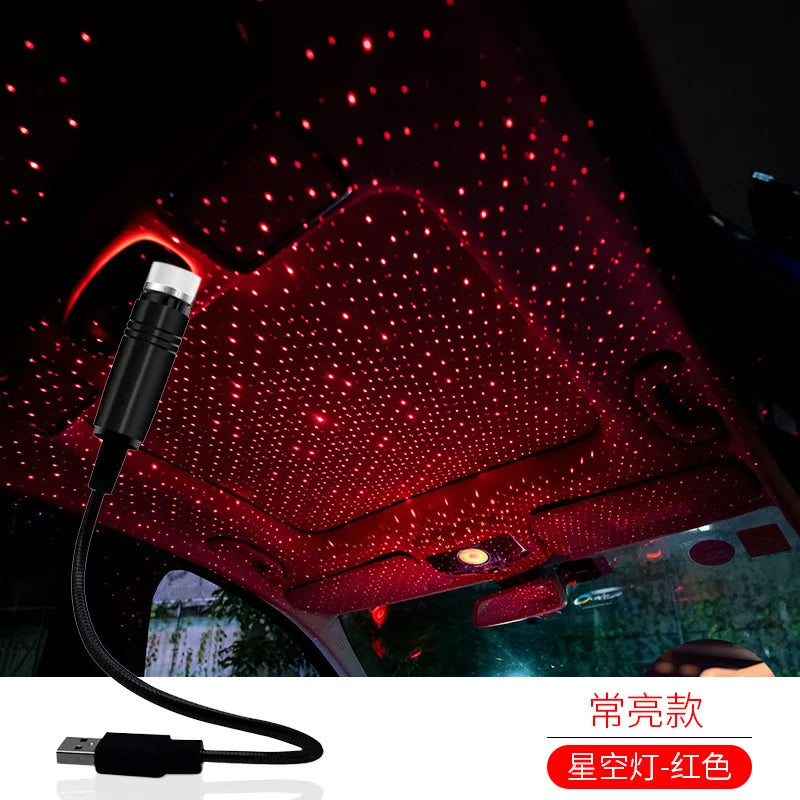 Car Roof Room Ceiling Decor Plug and Play Car Romantic LED Starry Sky Night Light 5V USB Powered Galaxy Star Projector Lamp