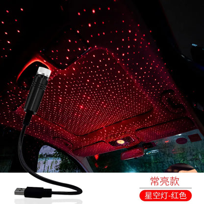 Car Roof Room Ceiling Decor Plug and Play Car Romantic LED Starry Sky Night Light 5V USB Powered Galaxy Star Projector Lamp