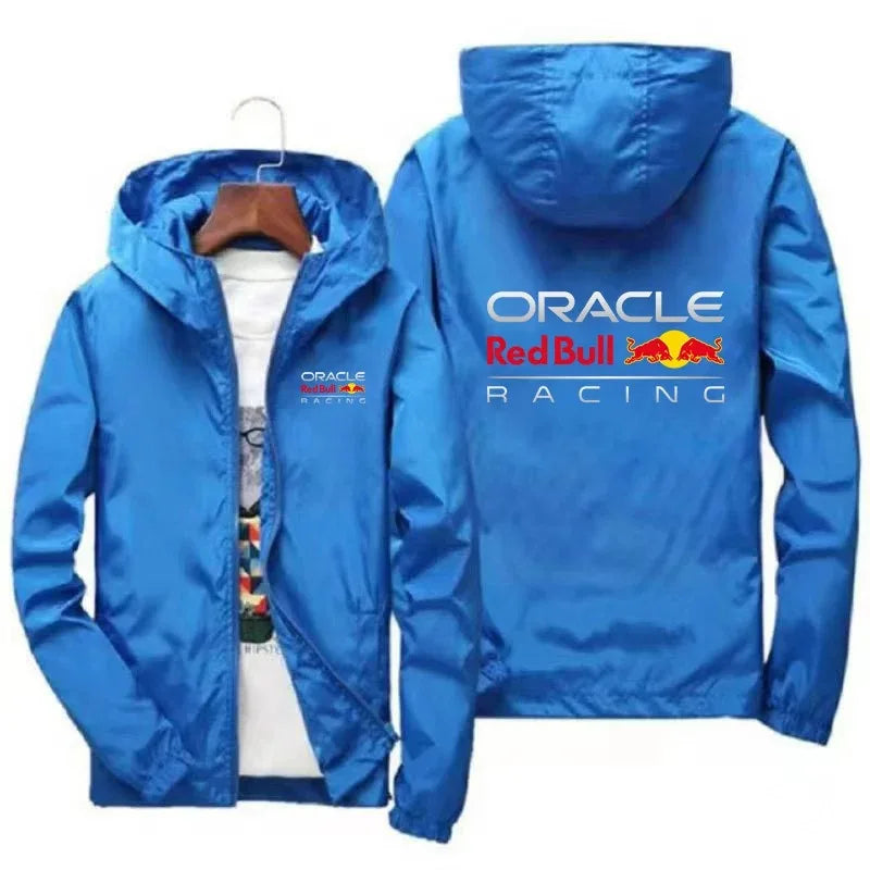 Red Bull logo racing team spring and autumn jacket men's waterproof windbreaker casual fashion sportswear men's outdoor fashion
