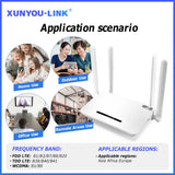 XUNYOU-LINK 4G Modem WiFi6 4G LTE SIM Router 300Mbps High Speed Wireless Modem 4 Antennas Supports 32 Devices Hotspot for Europe