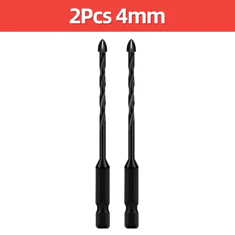 Cross Hex Tile Drill Bit For Glass Concrete Ceramic Tile Hole Opener Tungsten Carbide Hard Alloy Bits Set Tools 3 4 5 6 8 10 12mm
