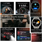 Novo Smartwatch T-Rex3 Pro 2026 – Bateria de 1100mAh, GPS com rastreamento de rota, Resistência à água 5ATM, Monitoramento de esportes e corrida, Bússola, Estilo militar