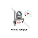 The Medieval Teutonic Knights Templar Holy Sepulchre Hospitaller War Horse Model Blocks MOC Bricks Set Gifts Toys G0128