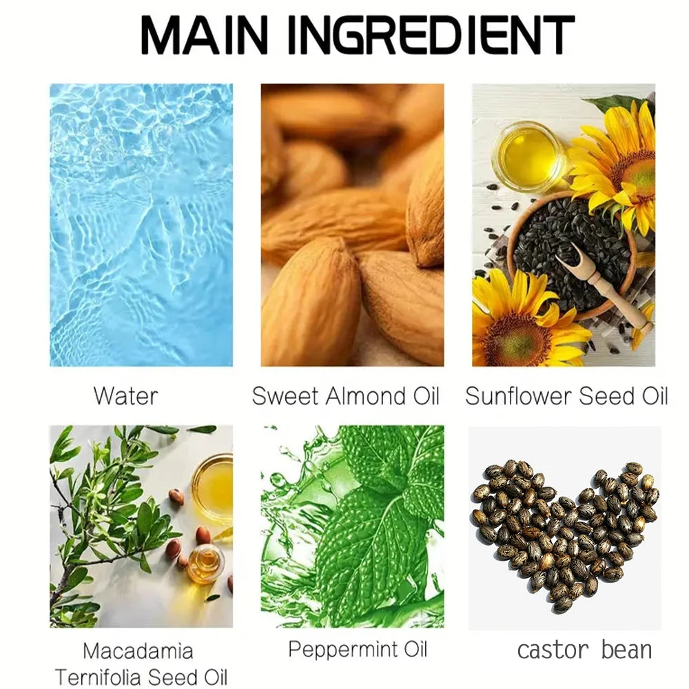 100% Pure Castor oil hair mask Castor oil Hair Growth Oil Natural Treatment Nourish Reduce Hair Loss Anti-Breakage Hair Products
