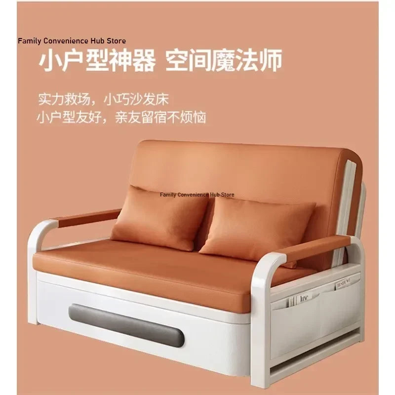 Sofá cama plegable de doble propósito para apartamentos pequeños, muebles de sala de estar de celebridades de Internet, retrato simple y doble multifunción