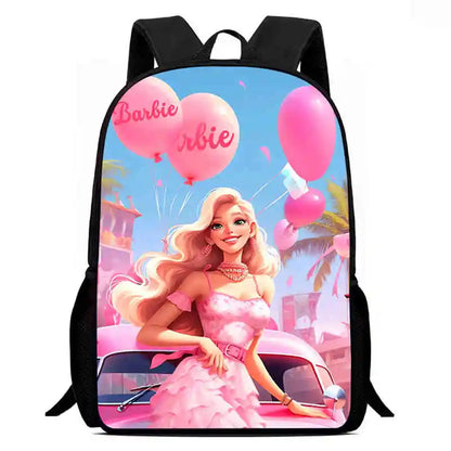 Mochila escolar infantil con diseño de Barbie y bolsas para el almuerzo y lápices para guardería, el mejor regalo para niños y niñas.