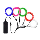 10/5/3/1M EL Wire Light Strip Battery USB Switch Neon Glowing String Lights DIY Rope Tube Halloween Blacklight Multicolor Decor