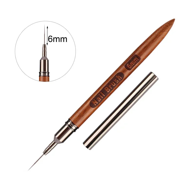 Triangular Nail Art Brush Pen 3D Tips Pattern Phototherapy Acrylic Nail Brush UV Gel DIY Manicure Tools Wood Handle Nail Brushes
