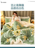 Plaid Super Thick Warm Blankets for Winter Autumn Milk Fleece Thicken Warmth Sleeping Blanket Soft Fluffy Comforter Quilt Duvet