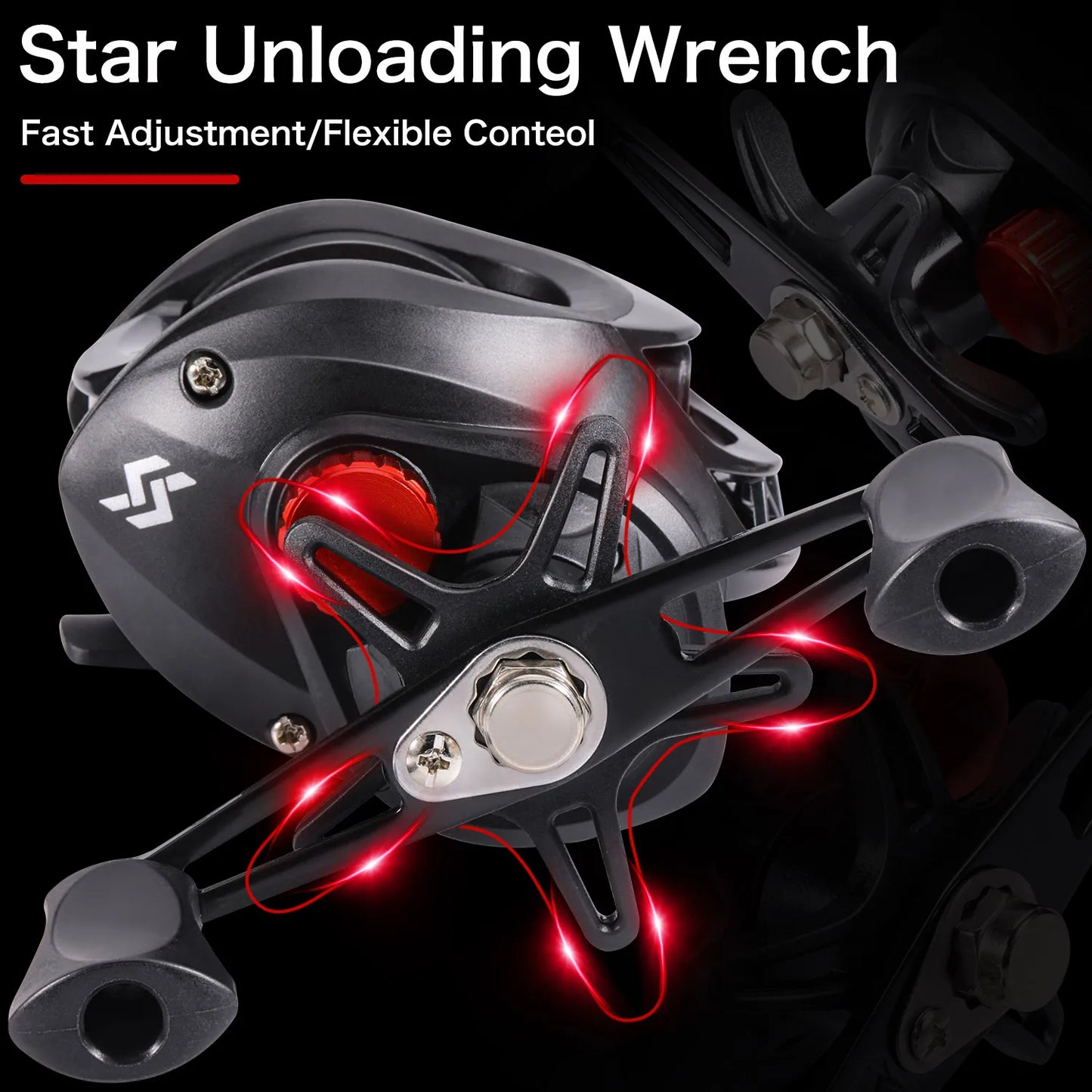 Sougayilang 1.8-2.4m Casting Fishing Combo Telescopic Fishing Rod and 7.2:1 High Speed Fishing Reel with 150M Line Pesca
