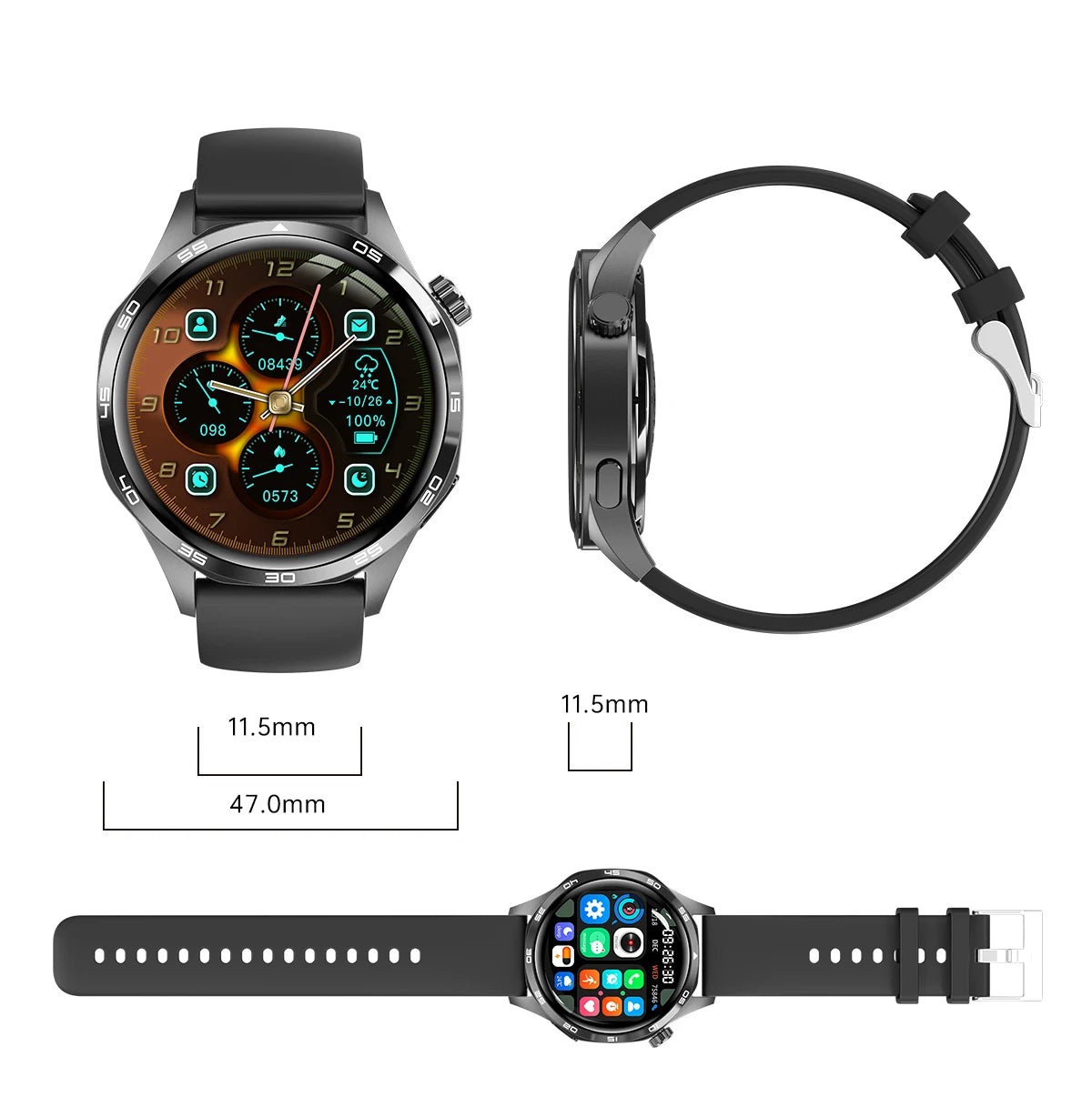 Original 2025 New For HUAWEI GPS Smart Watch Men Bluetooth Call NFC Access Heart Rate 300mAh IP68 Waterproof Smartwatch For IOS