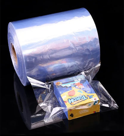 PVC heat Shrink Clear Film Membrane Plastic Cosmetic Book Box shoes Packaging Canister Hot Shrinkable tube Transparent cylinder